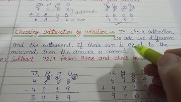 Class 4th Ch-3 Subtraction