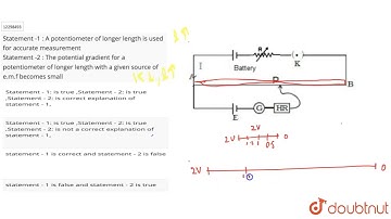 Statement -1 : A potentiometer of longer length is used for accurate measurement