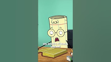 paper finishes reading a book! (in his dream)... 😴 | rock paper scissors #shorts
