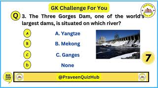 Top 100. MCQ Quiz On Dams | GK Quiz Question Answers | Praveen Quiz Hub #gkquestion #gkquiz #quiz screenshot 5