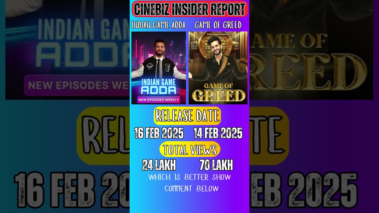 Game of Greed VS Indian game Adda Views Comparison | 