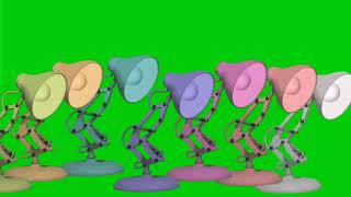 Pixar Luxo Jr Lamp stampede green screen (free to use)