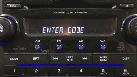 CRV 2007 Radio Serial Number