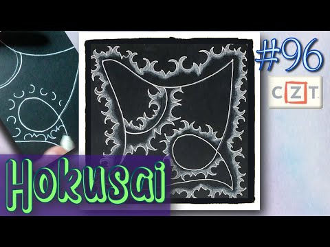 HOKUSAI || Easy Zentangle ® Patterns || Day 96 || 100 Days