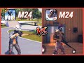 Free Fire M24 vs PUBG Mobile M24 - Reloading and Firing Animations, Damage, Graphics Comparison