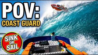 POV: LEGO Coast Guard Boat Enters Dangerous Waters