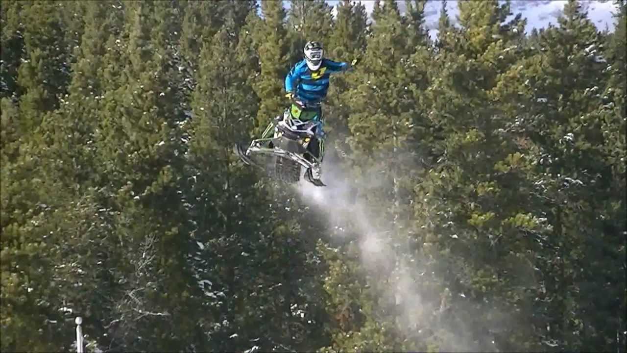 monster snowmobile freestyle at nakiska YouTube