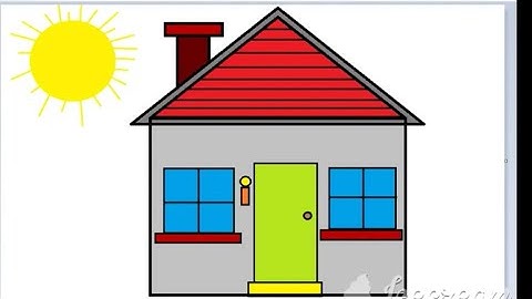 How to Draw a Simple House or Home in MS Paint || Kids || #kids #house #kidshouse