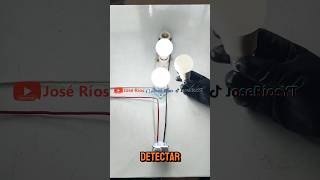 Conexión de 3 lamparas con detector de movimiento #joserios #electricidad #detector #viral