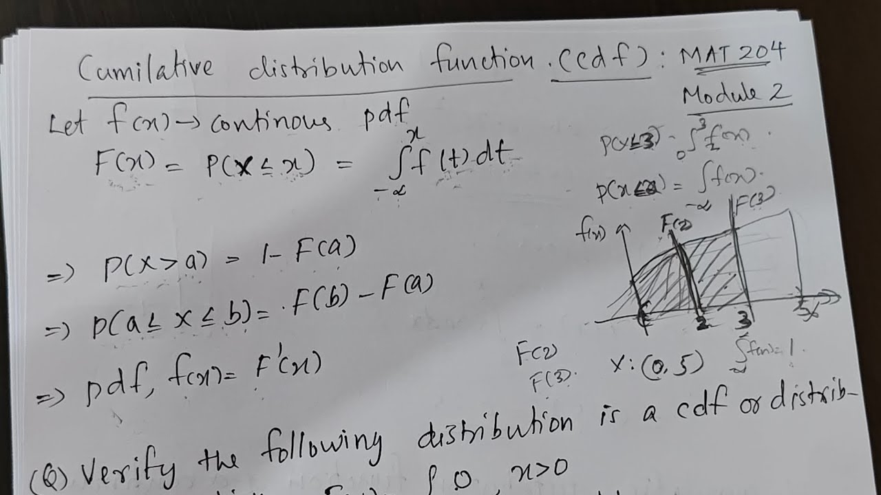 module 2: Cumulative distribution function problems - YouTube
