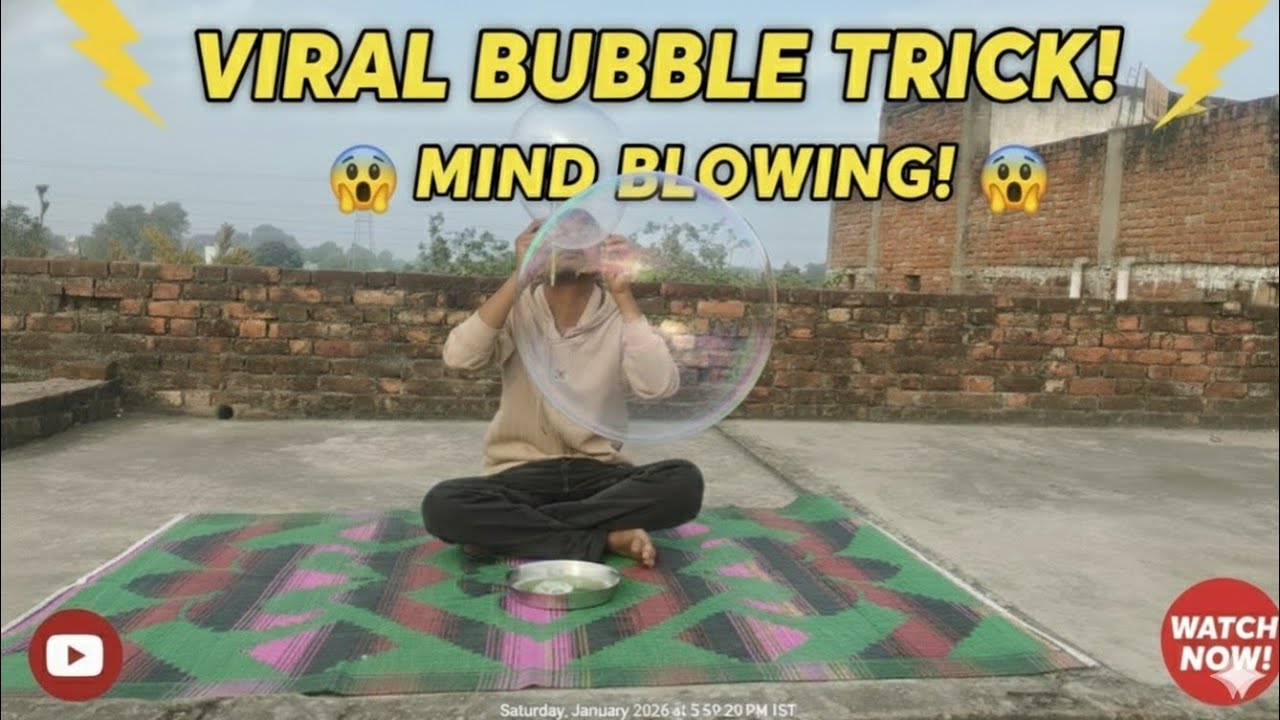 Bubble Stick Se Bubble Kaise Fulaye //Duniya Ka Sabse Bada Bubble Trick! 🫧