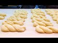 깨끗한 기름, 바삭 촉촉한 대구 서문시장 꽈배기, 도넛, Making twisted doughnuts, twisted bread stick, Korean street food