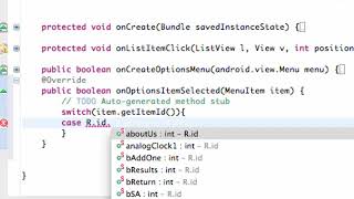 Android Application Development - 52 - Making MenuItems do something.flv screenshot 5