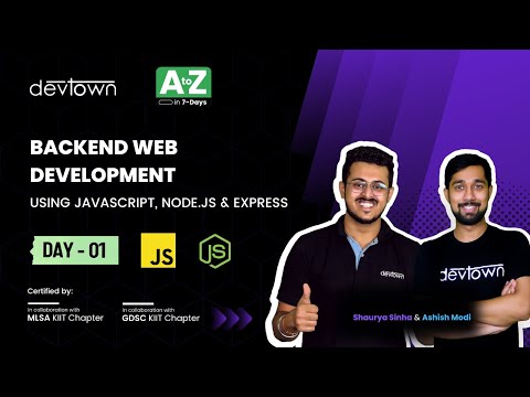 [LIVE] DAY 01 - Backend Web Development using JavaScript, Node.js & Express | COMPLETE in 7 - Days