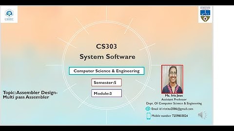 Module 3 Assembler Design  Multipass Assembler
