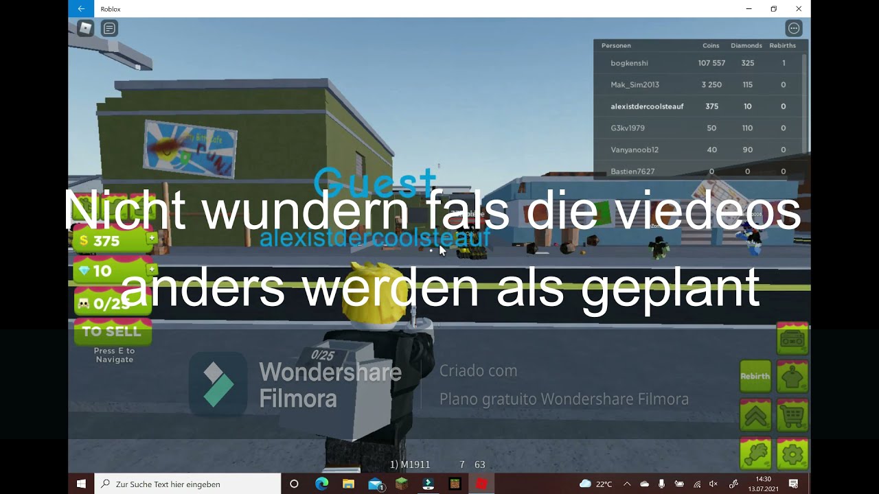 Ich spiele Zombie kill simulator in Roblox?!