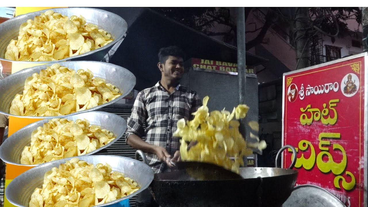 potato chips in Hyderabad sai ram hot chips roja street food best