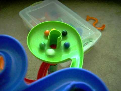 Marble Race 5 w/ all Solid Colored Marbles - YouTube