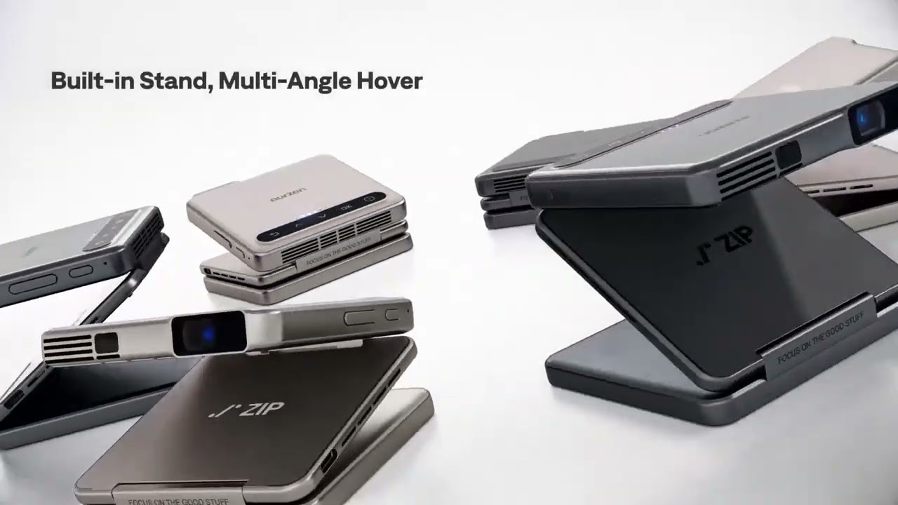 Aurzen ZIP-The World's First Tri-Fold Portable Projector - YouTube