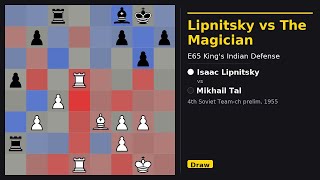 ♟️ Isaac Lipnitsky vs Mikhail Tal | 4th Soviet Team-ch prelim (1955)