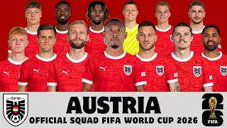 L'équipe officielle d'Autriche pour la Coupe du Monde de la FIFA 2026 | Autriche | Coupe du Monde...