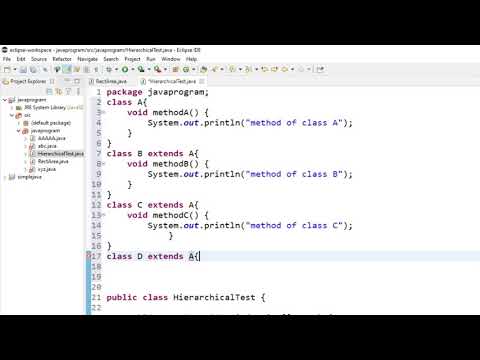 Hierarchical Inheritance program in Java  (Hindi) | Core Java for beginners - 44