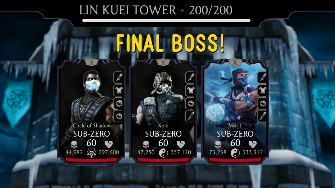 MK Mobile 7.0.1 | Lin Kuei Tower Final Boss 200 With Diamond Team & Gold Team + rewards | MK Mobile