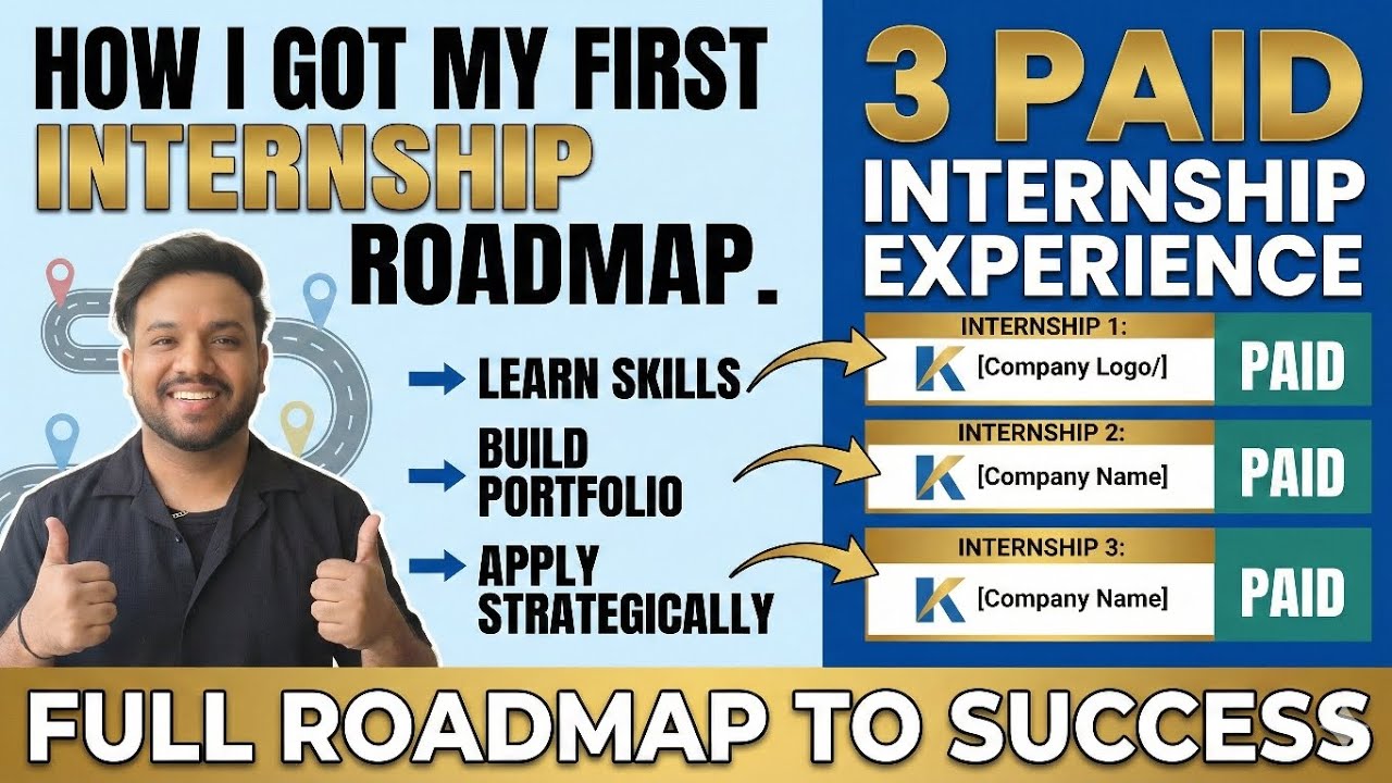 How I Got My First Paid Internship-Complete Roadmap 2025 | Skills ...