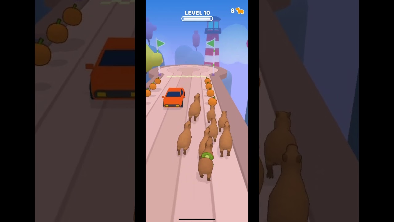 Capybara Rush Game Play by Cutie Cat shong
