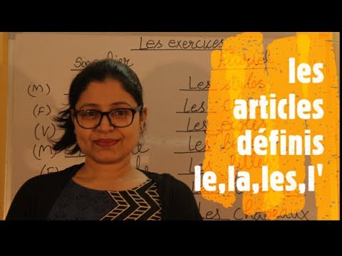 Les articles définis le, la les, l' french phrases pdf