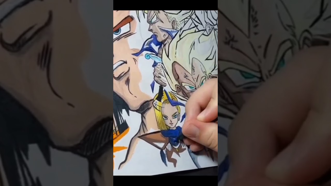 DBZ saga Android: speed drawing part2 