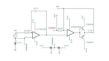 The integrator and voltage to current converter of my fluxgate magnetometer