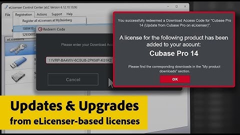 Updates and Upgrades from eLicenser-based licenses | Support