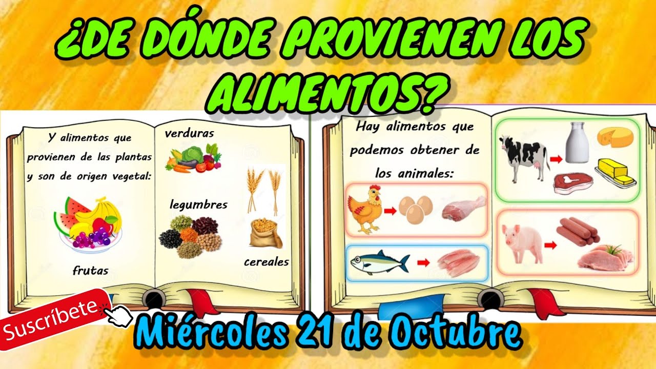 APRENDO EN CASA - ¿DE DÓNDE PROVIENEN LOS ALIMENTOS? (21 de Octubre