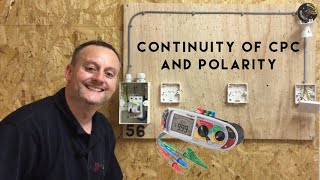 Continuity of CPC and Polarity of our 1 Way Lighting Circuit (R1   R2 Measured in Ohms)