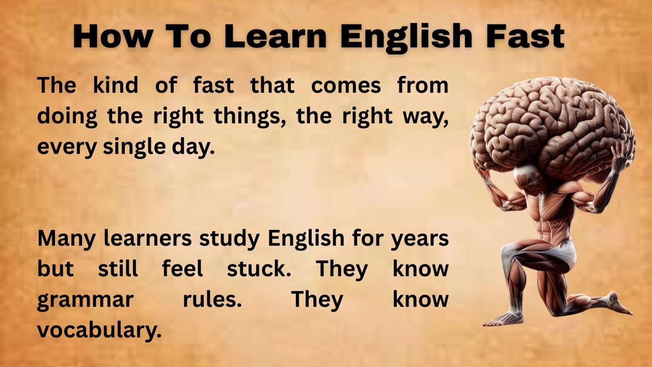 How To Learn English Fast || Graded Reader || Slow And Clear English ...