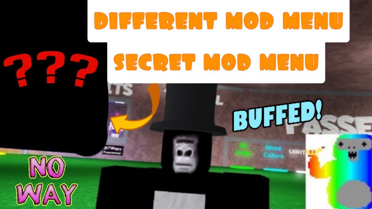 gorilla tag Roblox mod menu by moder.mecustom + AND 0 and you can