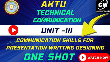 ONE SHOT I UNIT-3 I Technical Communication I by Shiwani Ma