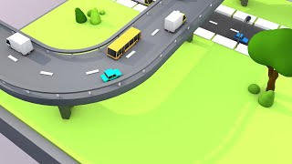 Streets and Bridges + Cars - Cinema 4d Test Film