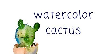 Painting Super Fun Watercolor Catcus Friends