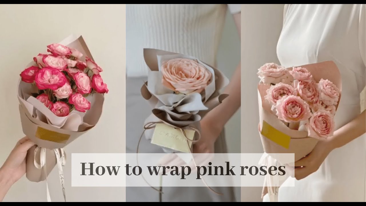 Multicolor Roses Flower Bouquet Wrapping Tutorials (8) | Flower Bouquet ...
