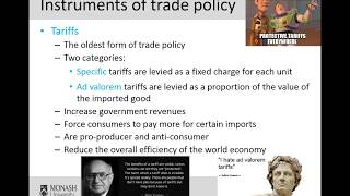 Week 6- Instruments of Trade Policy