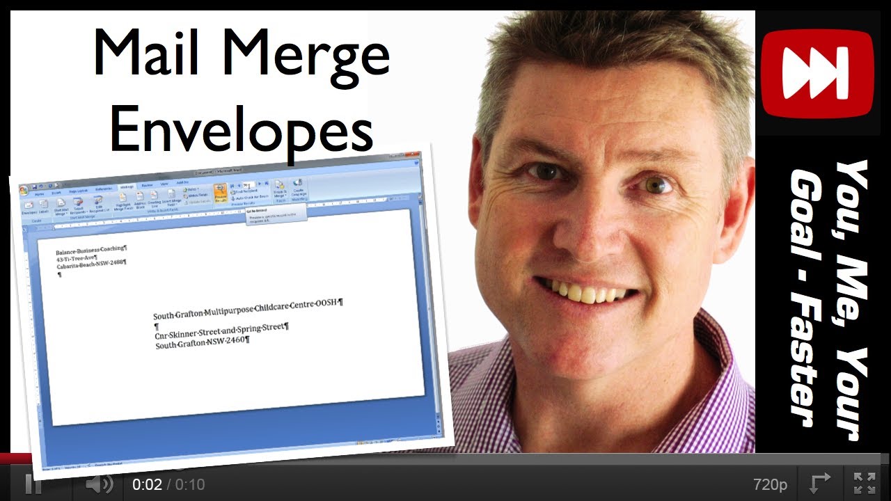 how-to-mail-merge-print-envelopes-using-ms-excel-and-word-youtube