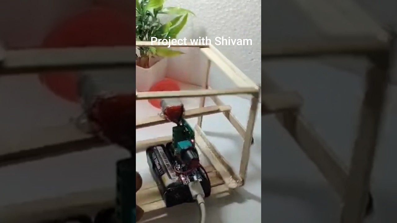 how to make a cooler at home with ice cream sticks and DC motor☠️🤖