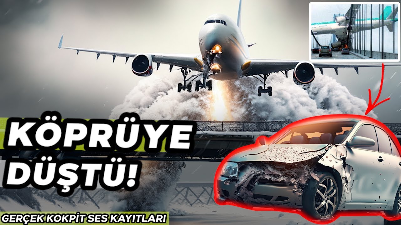 ARAÇLARA ÇARPAN UÇAK! | Köprüye Çarparak Buzlu Nehire Düşen Air Florida 90 Uçağı