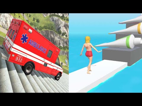 Squeezy Girl Jump Fun Revers & Car Bollard Truck Crashes Android Pc games