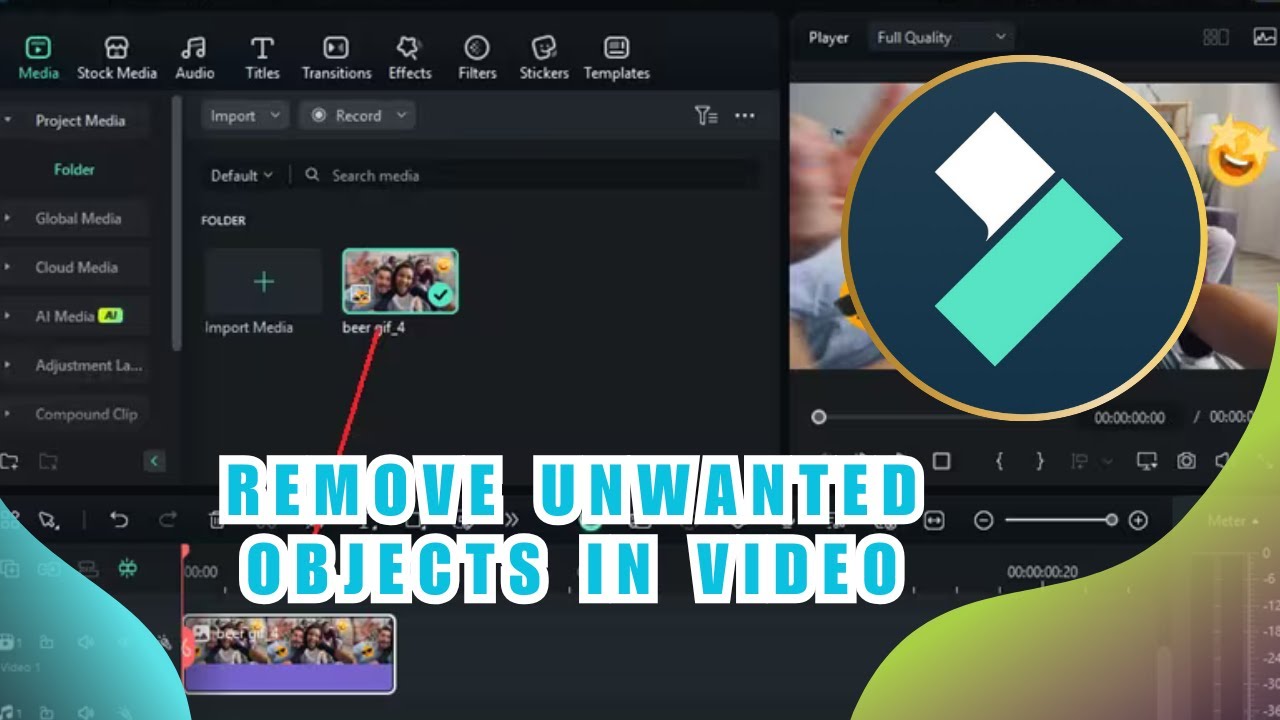 No More Distractions! 🚫 Remove Unwanted Objects in Video Using Filmora 14 (100% Free & Easy!)