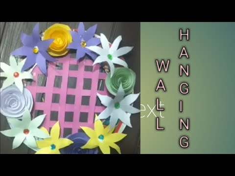 Wall hanging using paper|school project|easy wall hanging|for beginners ...