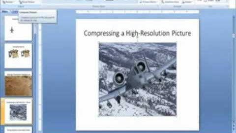 Compressing High Resolution Pictures in PowerPoint