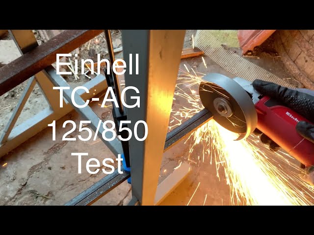 YouTube Einhell angle TC-AG test - 125/850 grinder